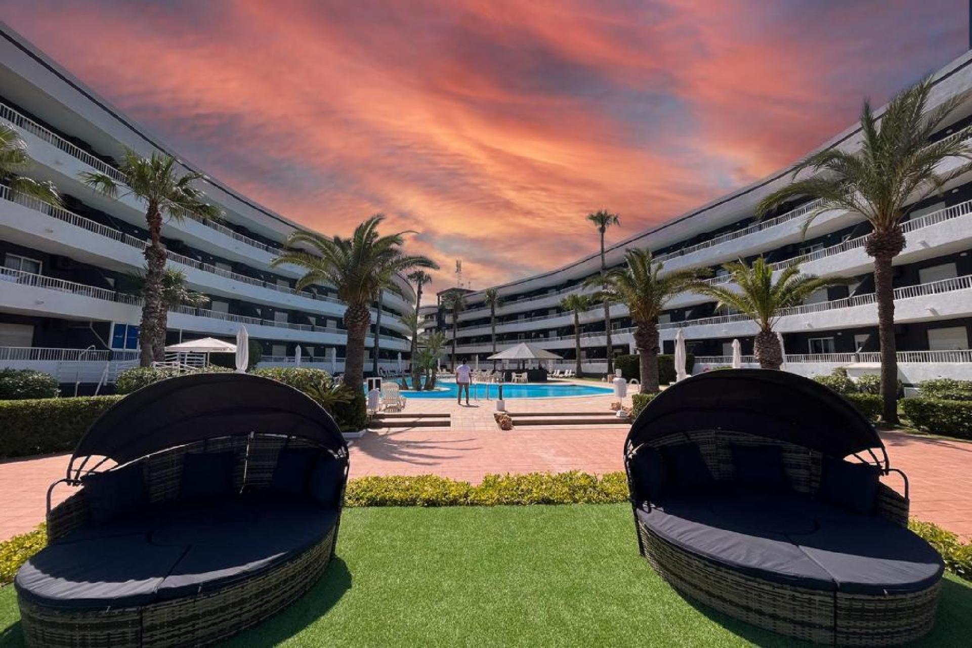 Palmera Beach Apartamento Terraza vistas a la piscina 11